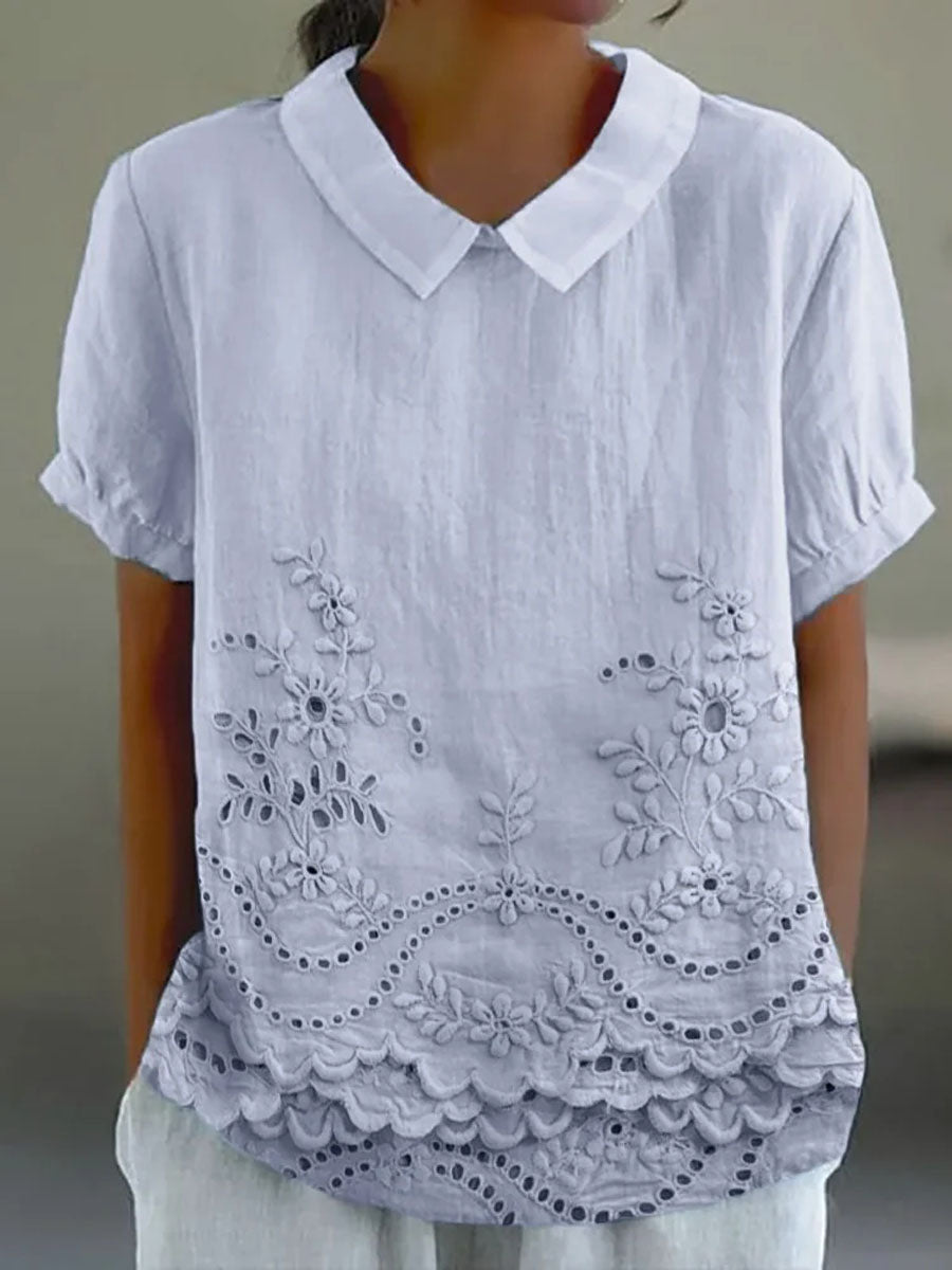 Lily | Floral Embroidered Blouse