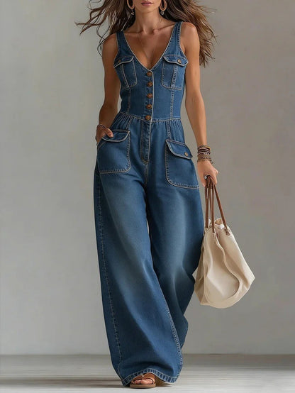 Claire | Women’s V-Neck Jumpsuit