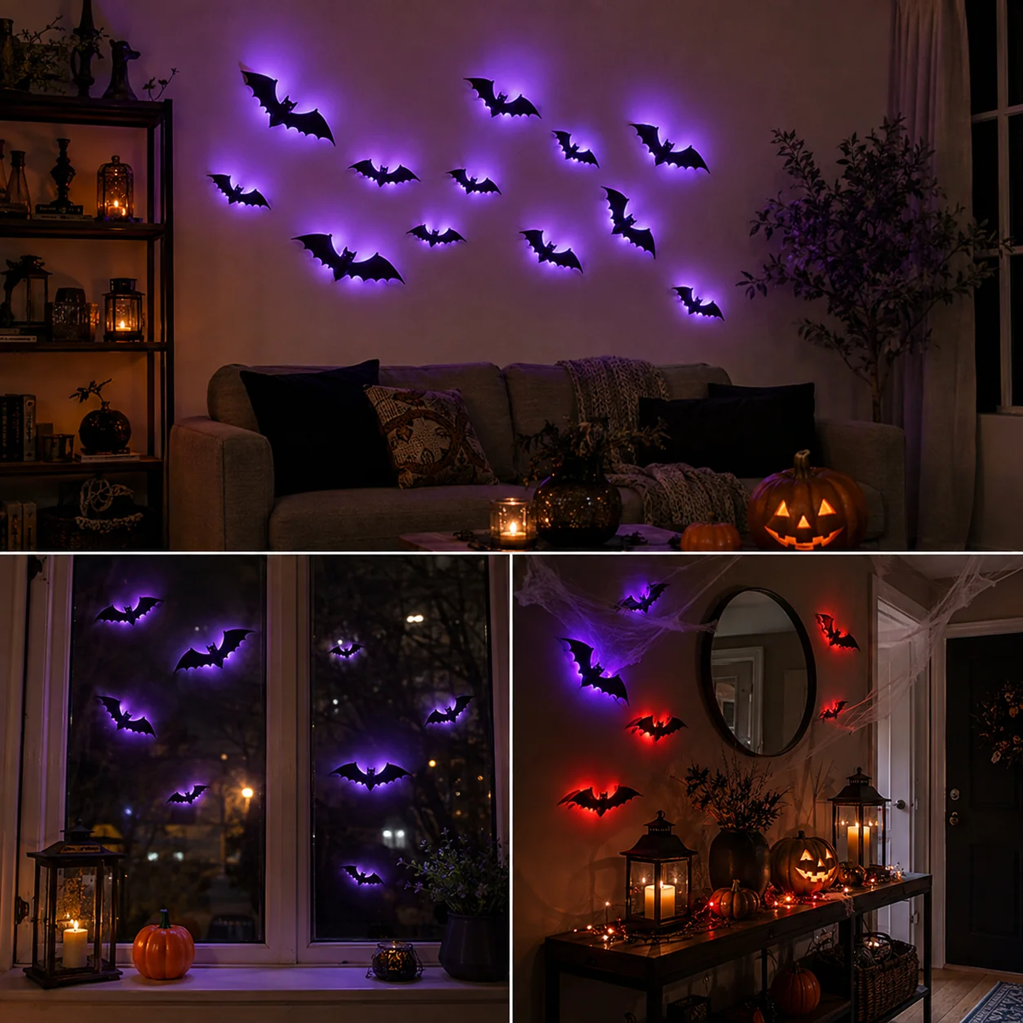 BooHaven | 3D LED Glowing Bats