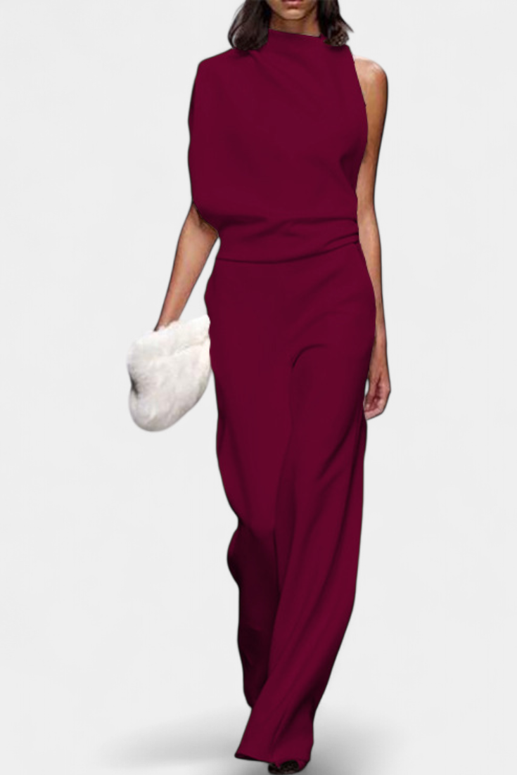Etta™ - Asymmetrical One-Shoulder Jumpsuit with Flowing Legs