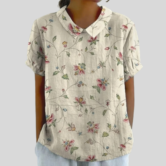 Thérèse | Elegant Floral Top