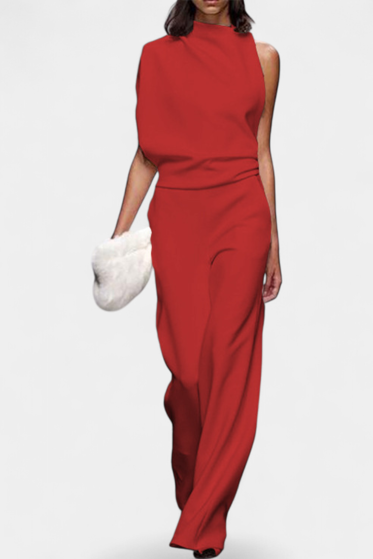 Etta™ - Asymmetrical One-Shoulder Jumpsuit with Flowing Legs