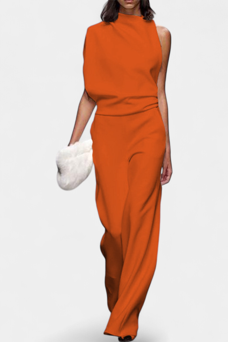 Etta™ - Asymmetrical One-Shoulder Jumpsuit with Flowing Legs