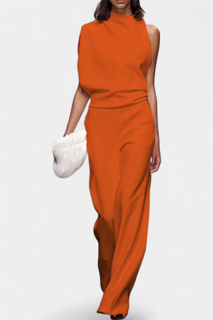 Etta™ - Asymmetrical One-Shoulder Jumpsuit with Flowing Legs