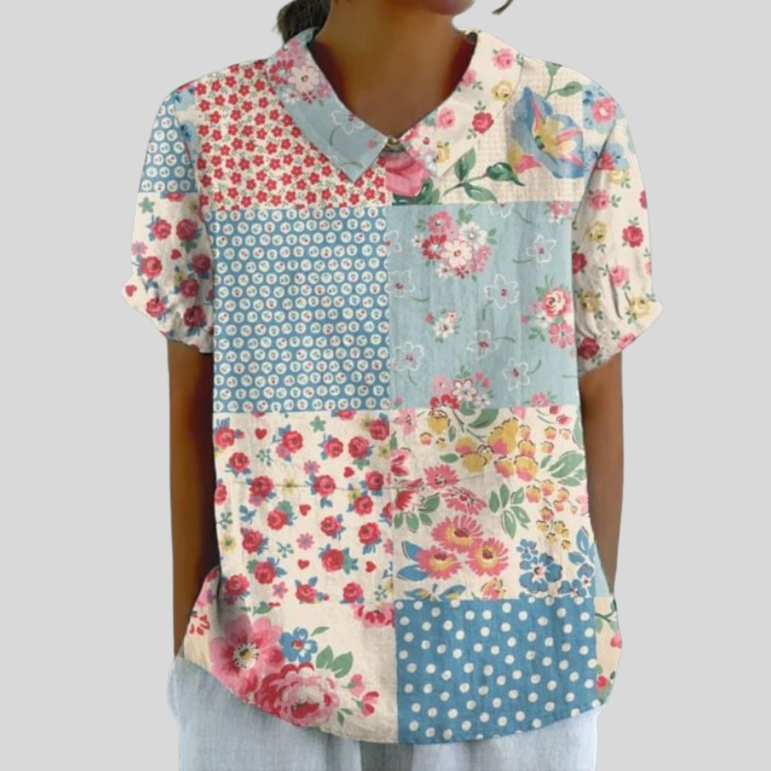 Noémie | Retro Patchwork Top