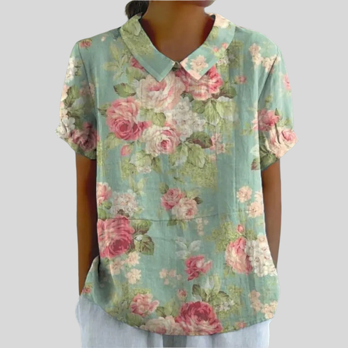 Brigitte | Retro Floral Top