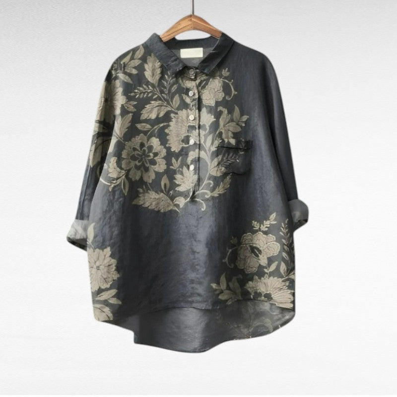 Celeste | Elegant Linen Summer Blouse