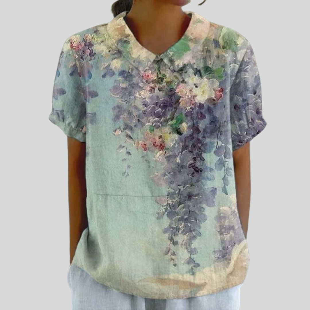 Colette | Elegant Floral Art Blouse