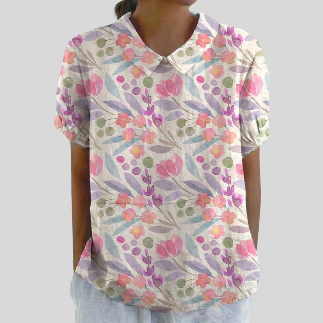 Aurélie | Floral Print Graphic Blouse