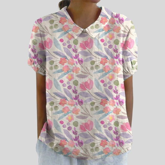 Aurélie | Floral Print Graphic Blouse
