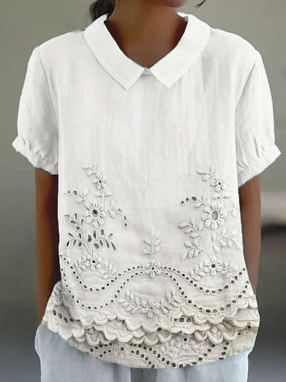 Lily | Floral Embroidered Blouse