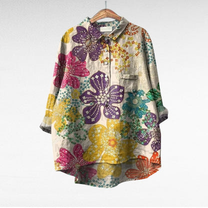 Thérèse | Elegant Linen Summer Blouse