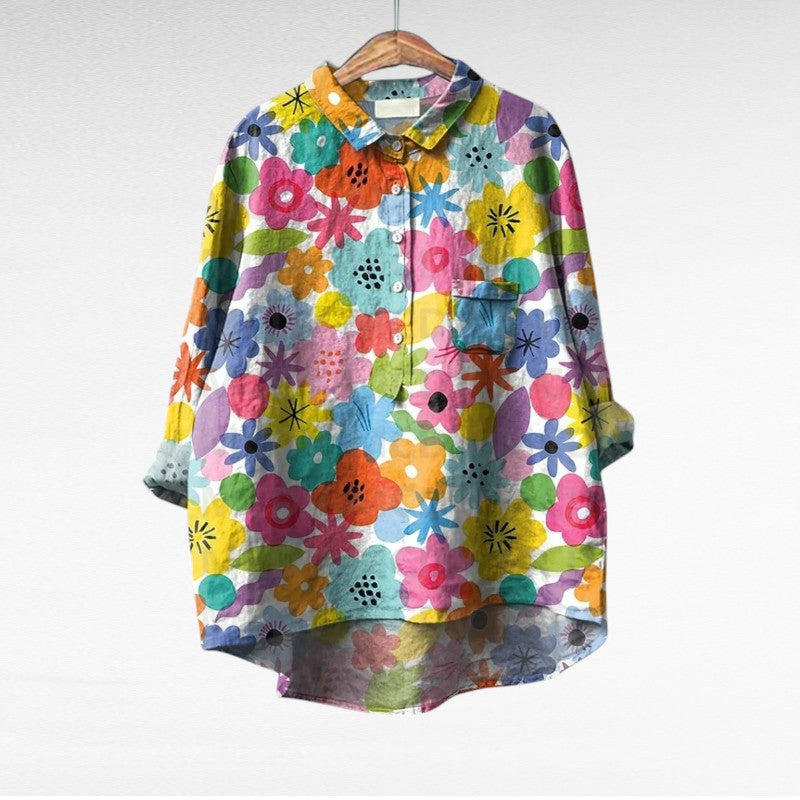 Thérèse | Elegant Linen Summer Blouse