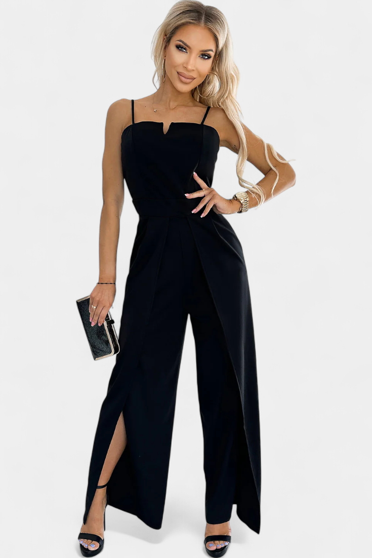 Prescillia™ - Elegant Strap Jumpsuit with Side Cutouts