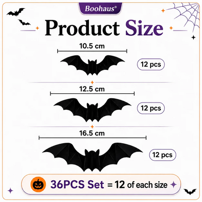 BooHaven | 3D LED Glowing Bats