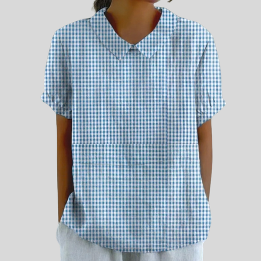 Adèle | Timeless Checkered Blouse