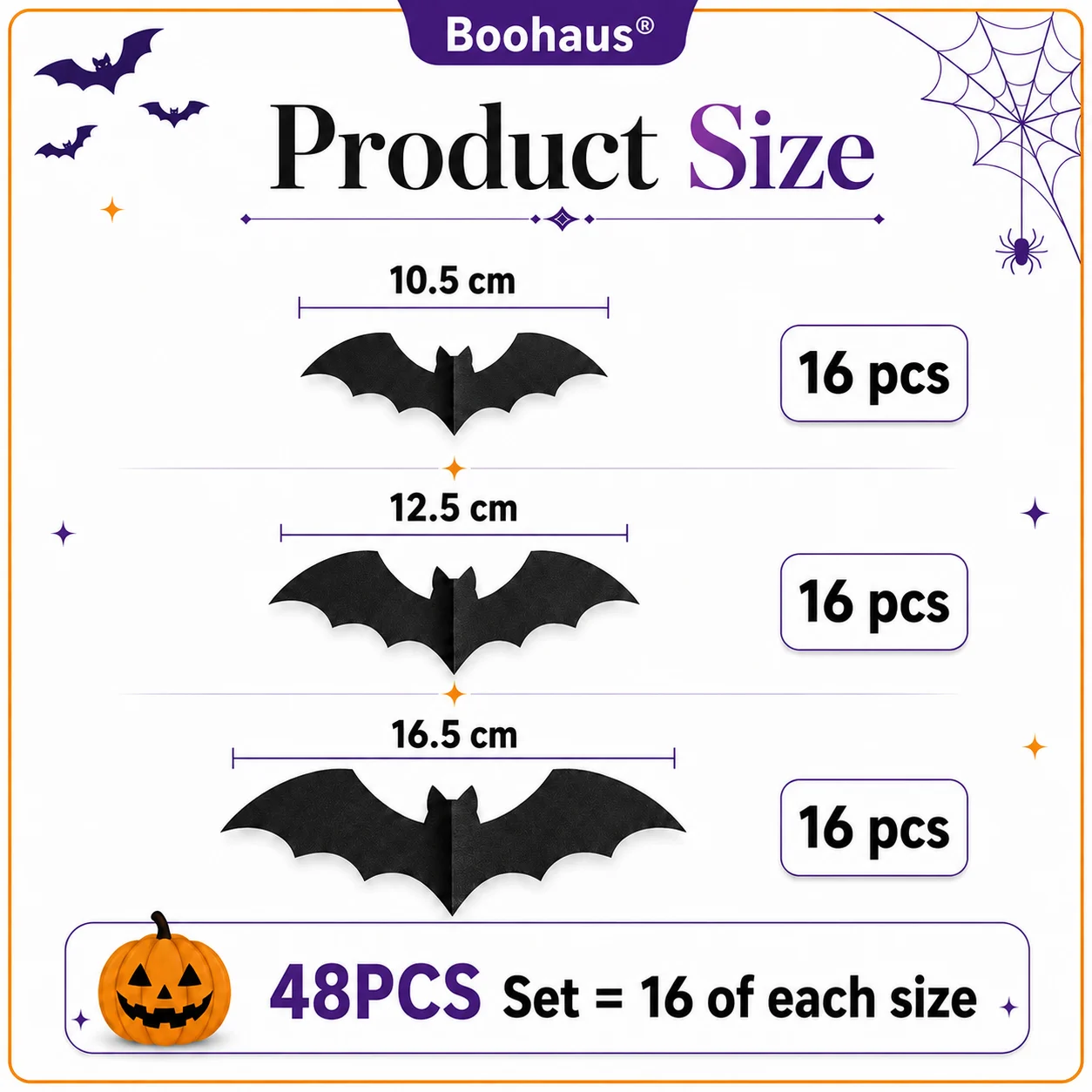 BooHaven | 3D LED Glowing Bats