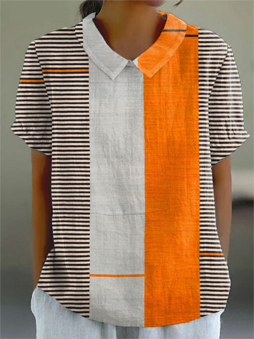Lena | Color Block Striped Blouse