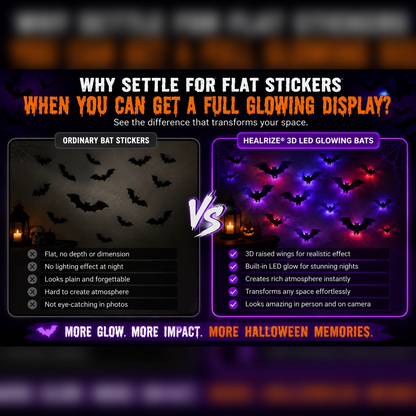 BooHaven | 3D LED Glowing Bats