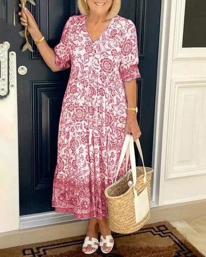 Keisha™ | Graceful V-Neck Floral