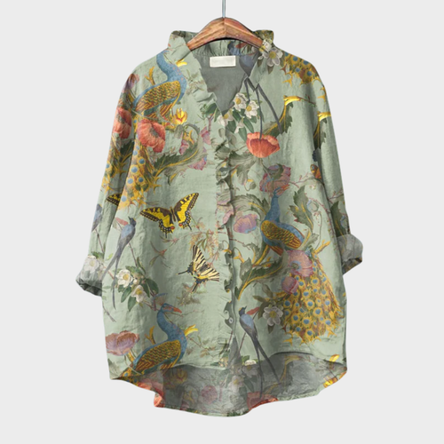 Scarlett | Elegant Linen Summer Blouse