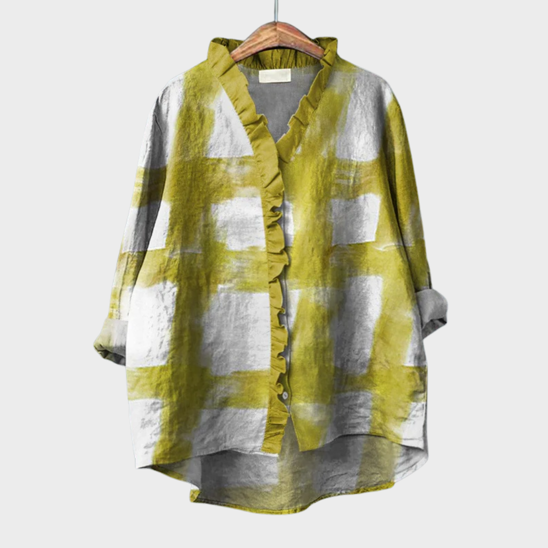 Melissa | Elegant Linen Summer Blouse