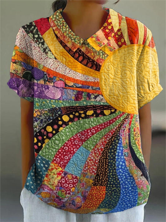 Maine | Sunburst Patchwork Blouse