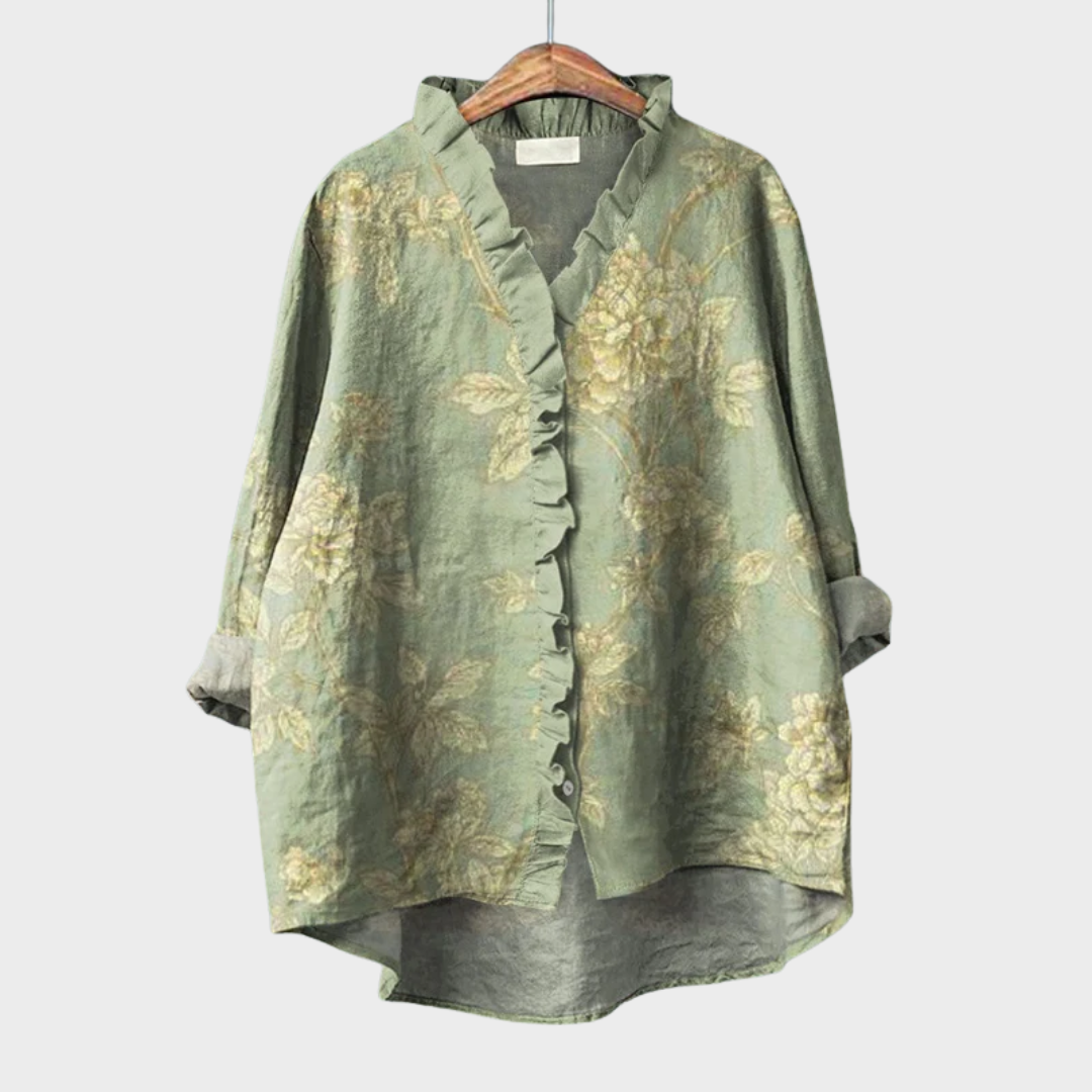 Rosalinde | Elegant Linen Summer Blouse