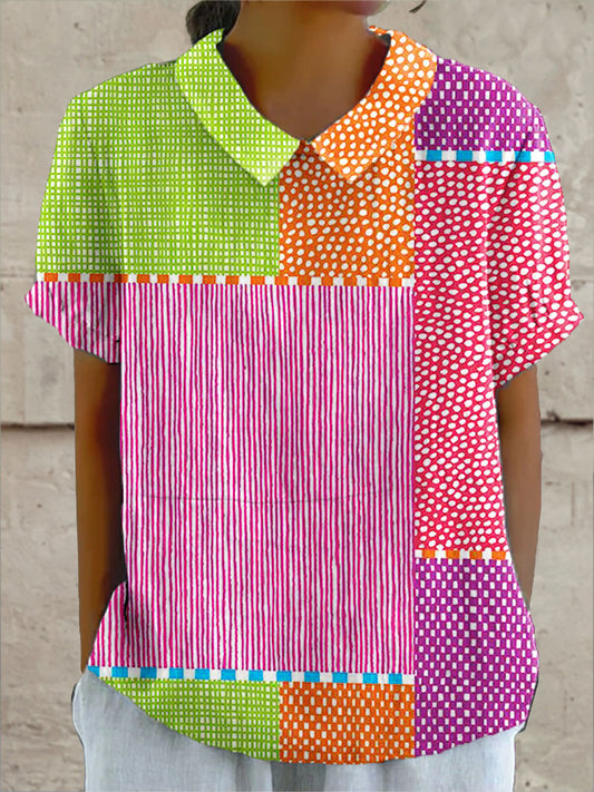 Zoe | Colorful Patchwork Blouse