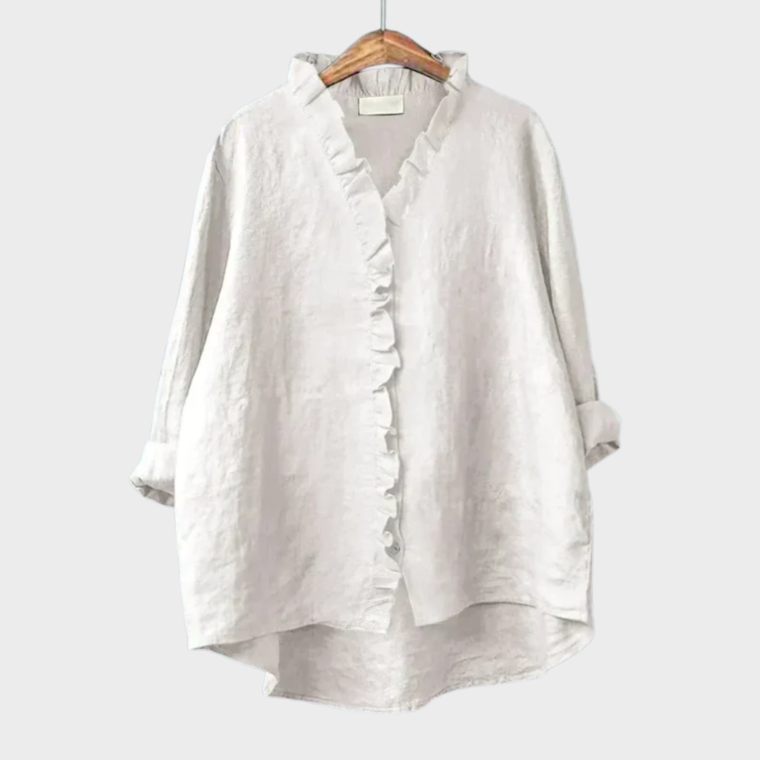 Eline | Elegant Linen Summer Blouse