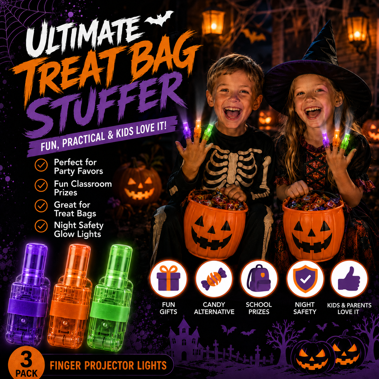 BooHaven | Halloween Finger Projector Lights