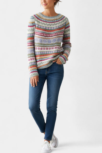 Raymone Multicolor Soft Jacquard Pull-Over Sweater
