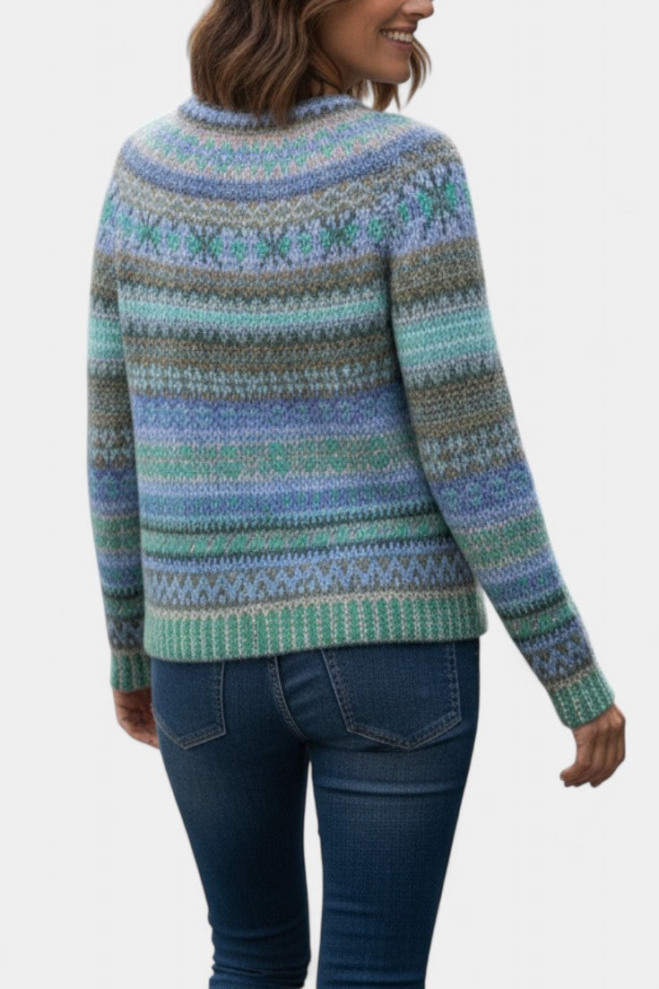 Basilea Soft Knit Sweater with Jacquard Pattern