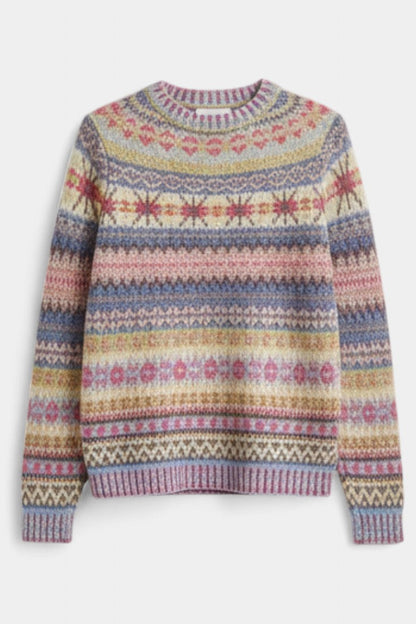 Basilea Soft Knit Sweater with Jacquard Pattern