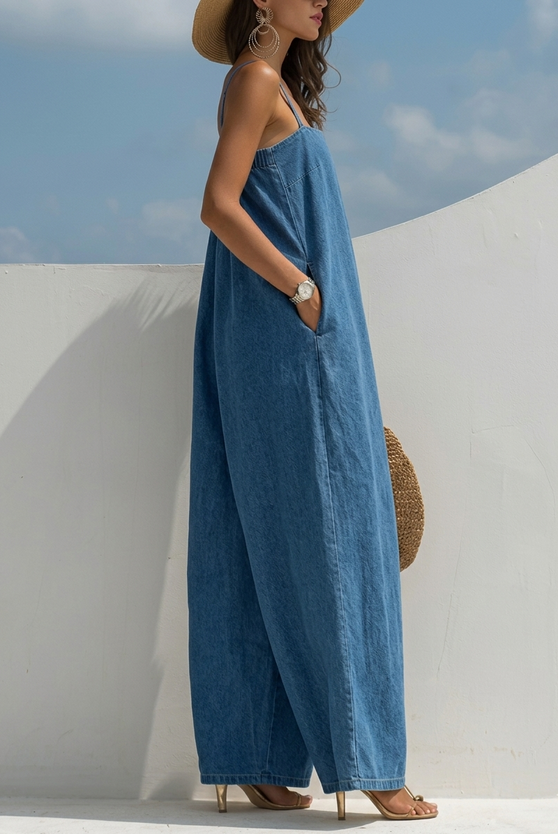 Madison | Denim Wide-Leg Jumpsuit