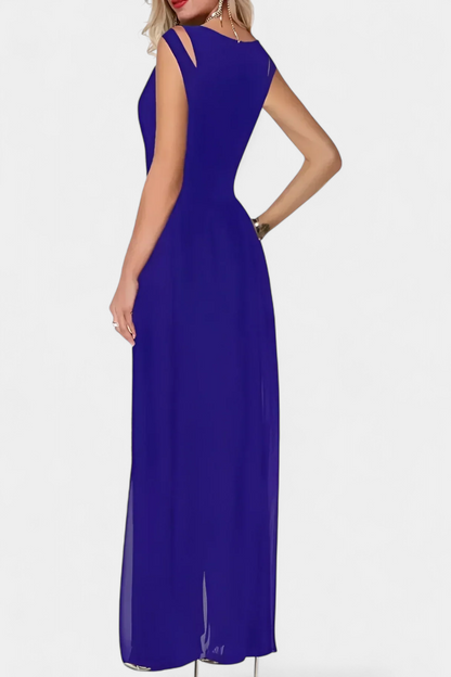 Nadia™ - Open-Shoulder Fluid Chiffon Jumpsuit