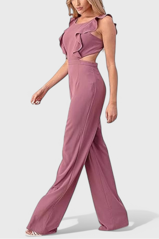Chantal™ - Cut-Out Sleeveless Jumpsuit with Wide Leg Design