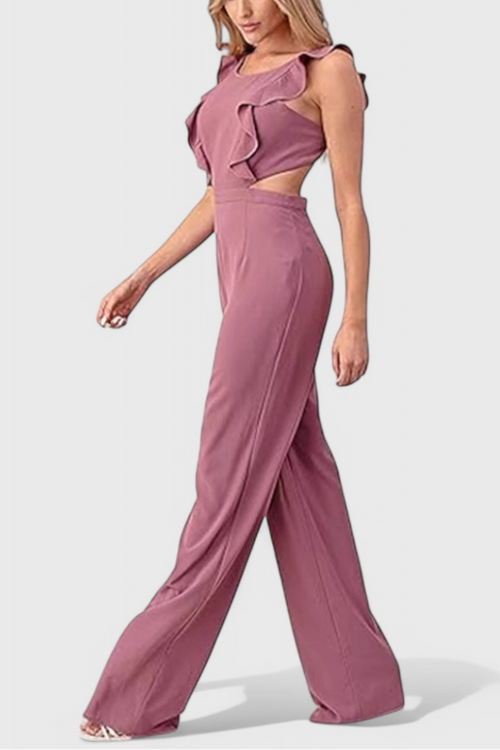 Chantal™ - Cut-Out Sleeveless Jumpsuit with Wide Leg Design