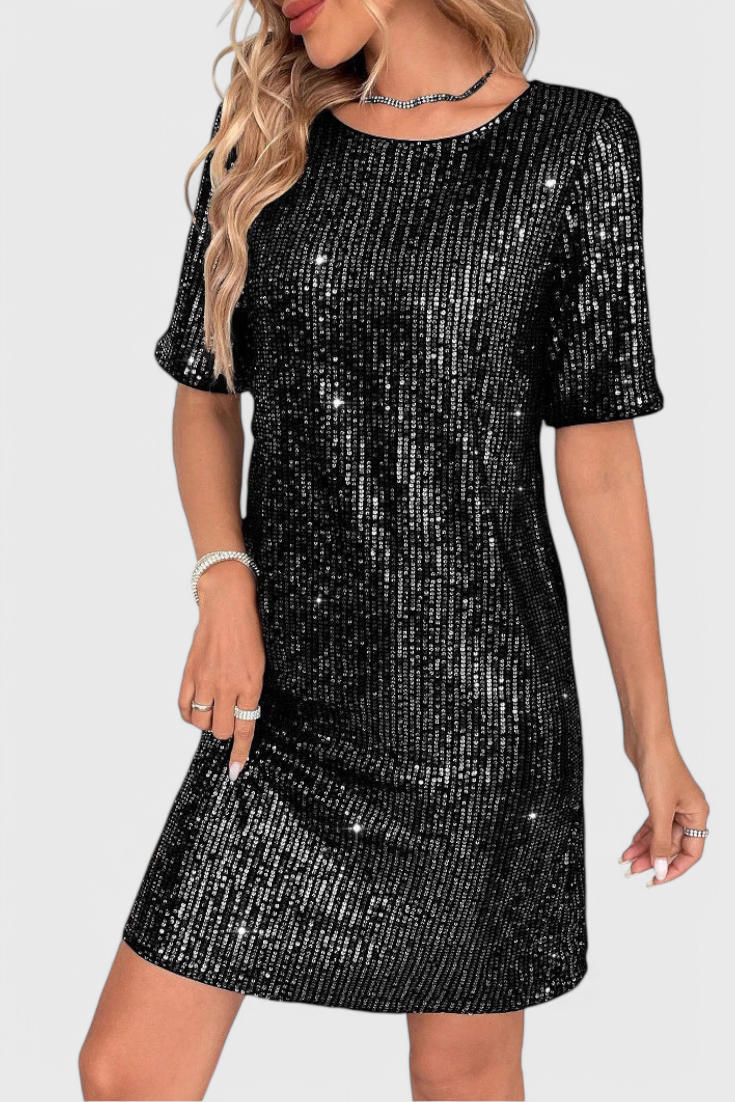 Loreen Relaxed Fit Short Sequin Dress