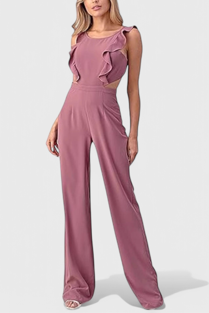 Chantal™ - Cut-Out Sleeveless Jumpsuit with Wide Leg Design
