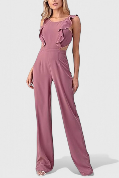 Chantal™ - Cut-Out Sleeveless Jumpsuit with Wide Leg Design