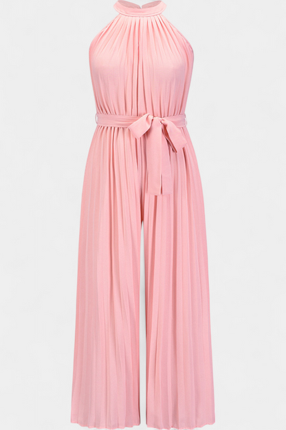 Patrizia™ -  Halter Neck Pleated Palazzo Jumpsuit