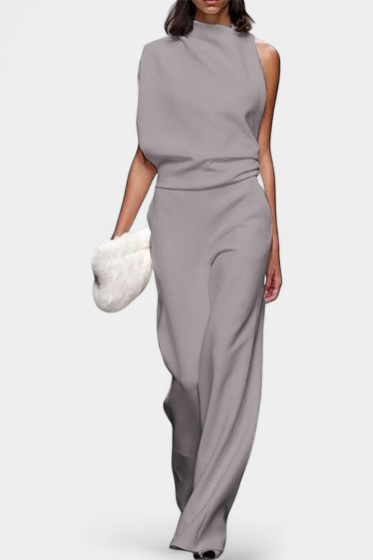 Etta™ - Asymmetrical One-Shoulder Jumpsuit with Flowing Legs