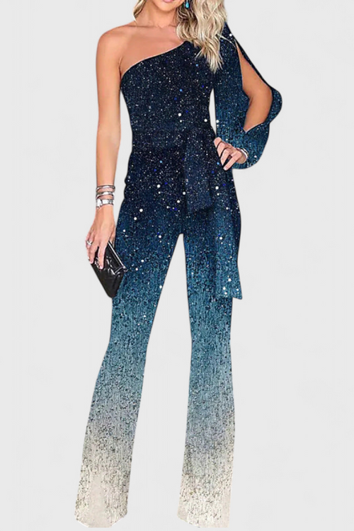 Cintia™ - Shiny Asymmetrical Jumpsuit