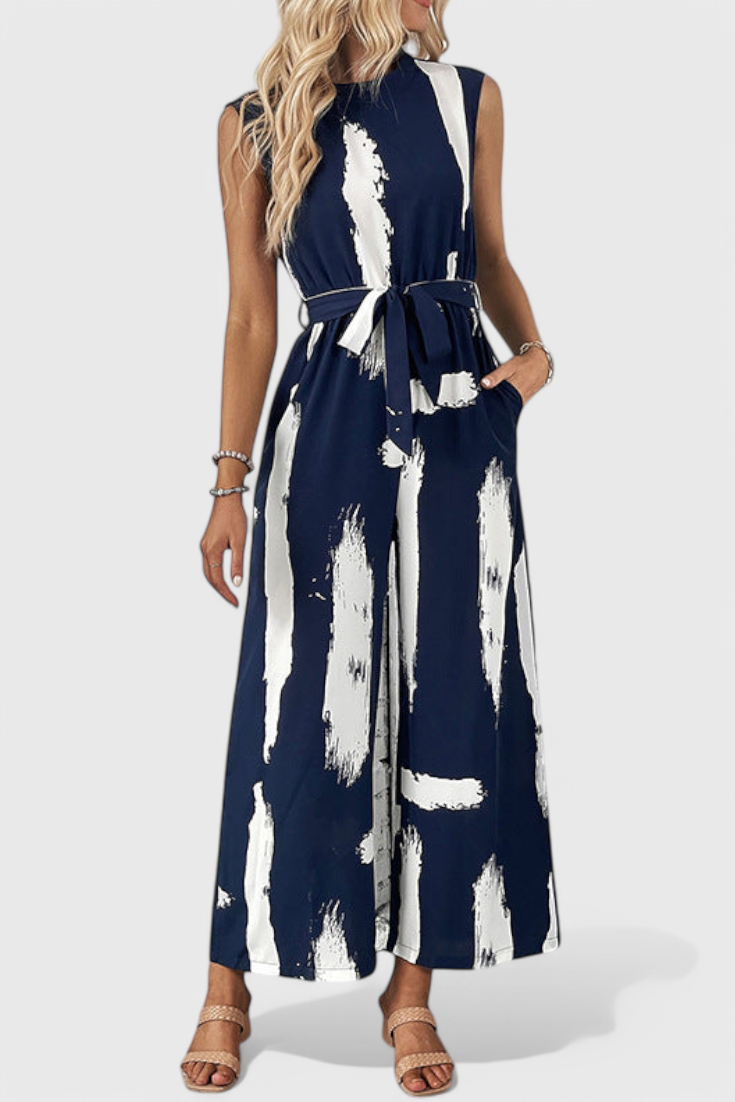 Zola™ - Tied Waist Wide Leg Jumpsuit