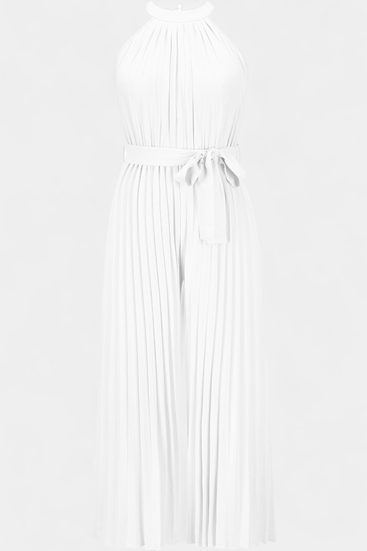 Patrizia™ -  Halter Neck Pleated Palazzo Jumpsuit