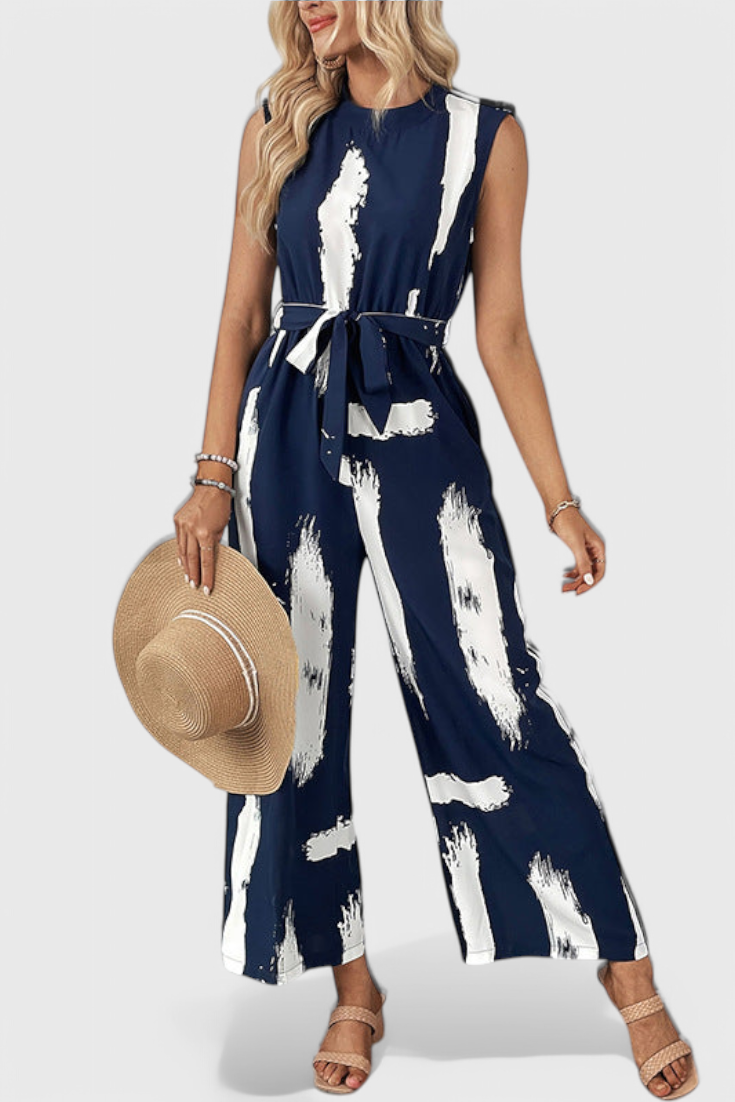 Zola™ - Tied Waist Wide Leg Jumpsuit
