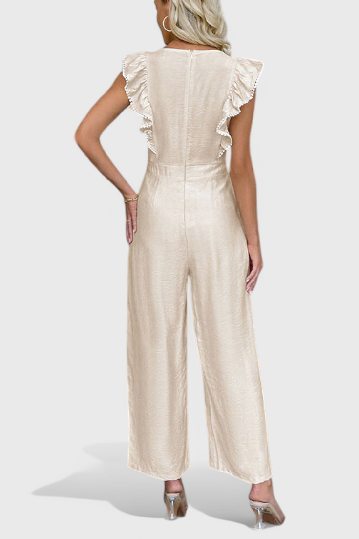 Amahle™ - Linen Set with Ruffled Sleeves and High-Waisted Design