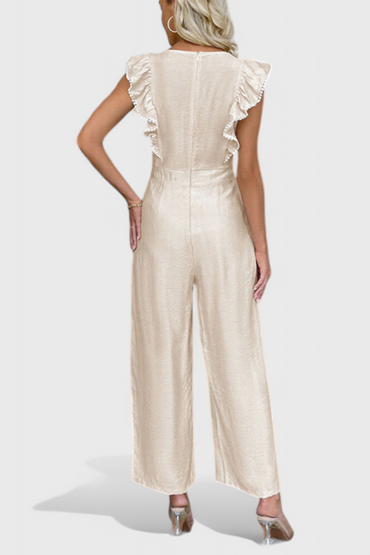 Amahle™ - Linen Set with Ruffled Sleeves and High-Waisted Design