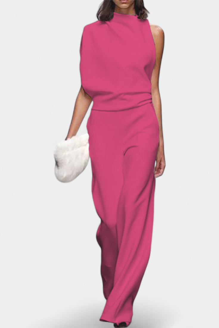 Etta™ - Asymmetrical One-Shoulder Jumpsuit with Flowing Legs
